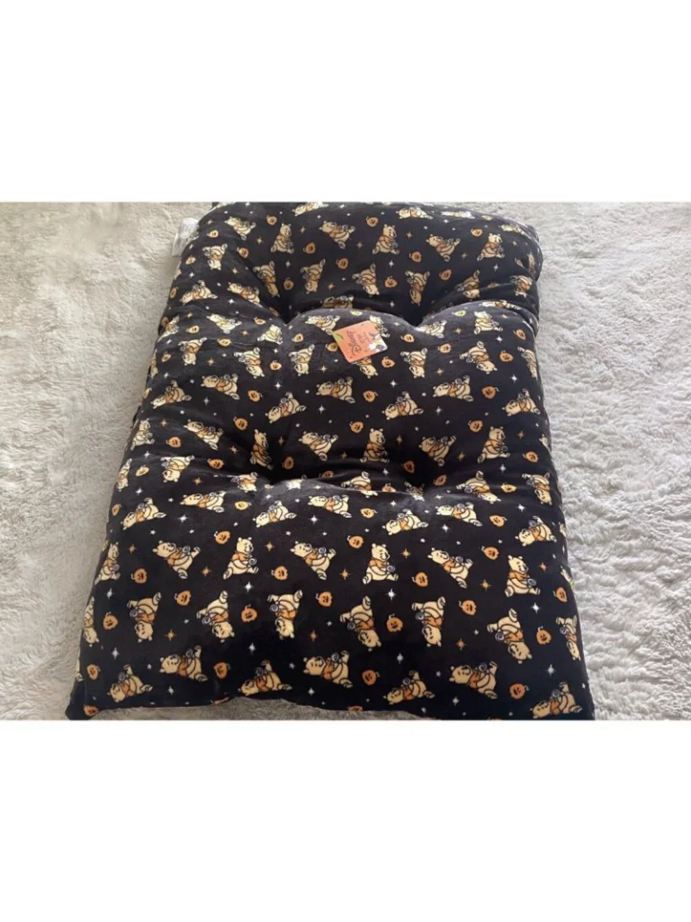 Disney Winnie The Pooh Halloween Pumpkins Dog Pet Bed Soft 36” X 26” Black NEW